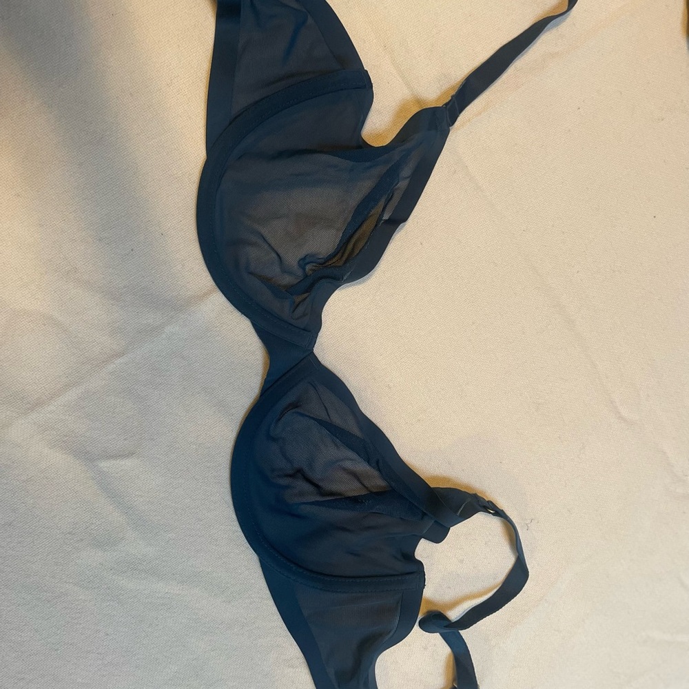 CUUP Blue Bra with Adjustable Straps
